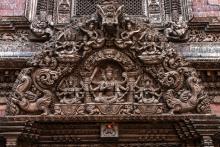 A detail of carvings at Kumari Bahal A detail of carvings at Kumari Bahal